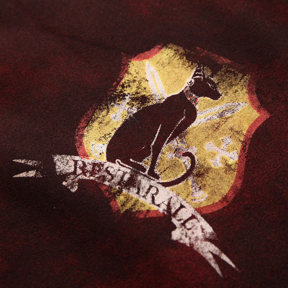 Badge letter tie dye hooded sweatshirt