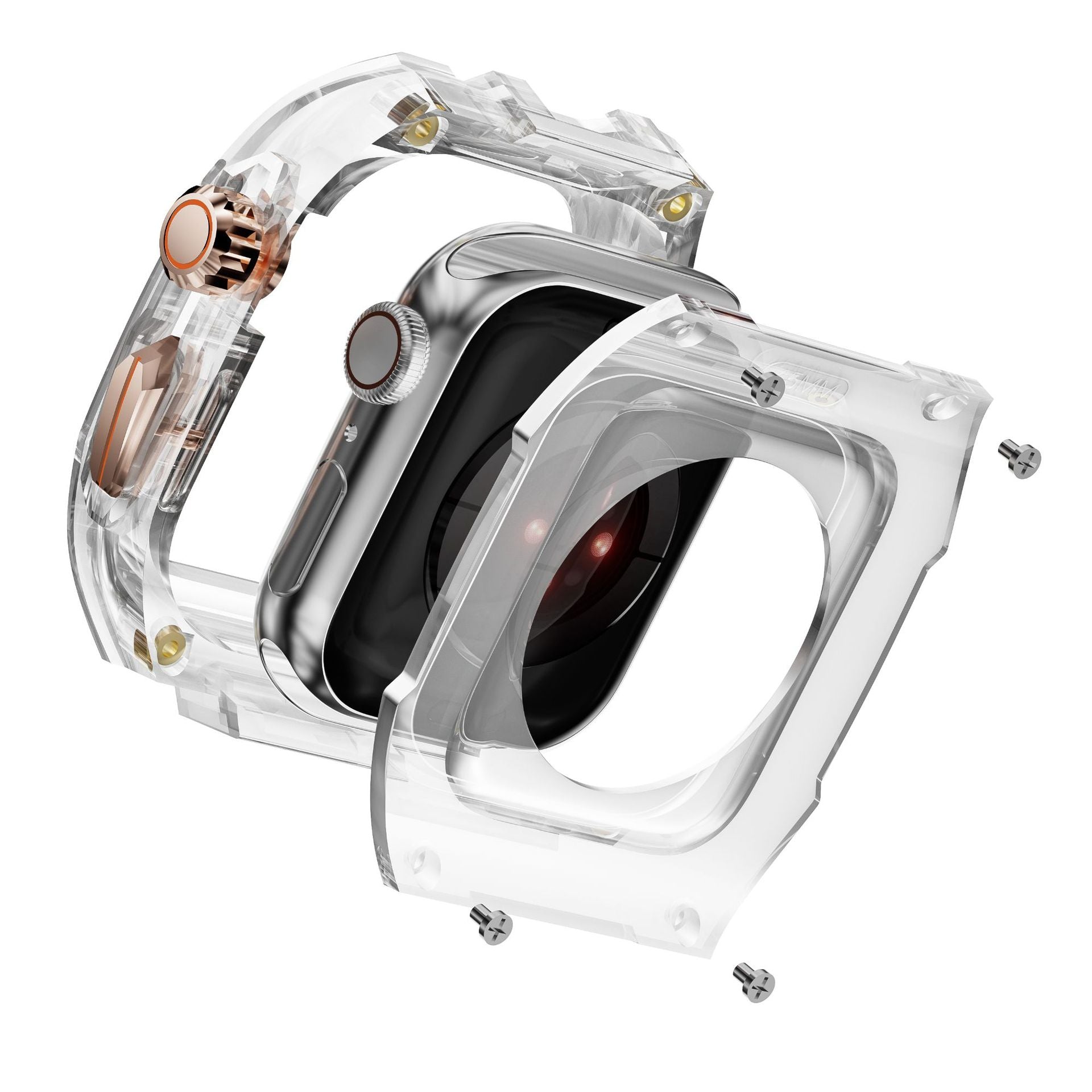 Compatible with Apple Watch 7/8/9 Transparent Protective Case