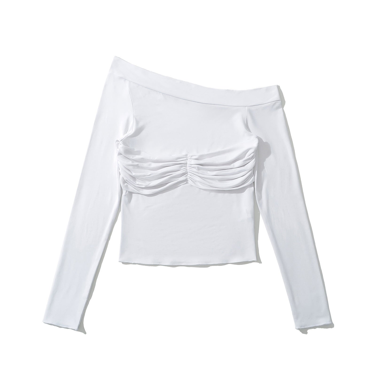 Collar long sleeved slim fit T-shirt