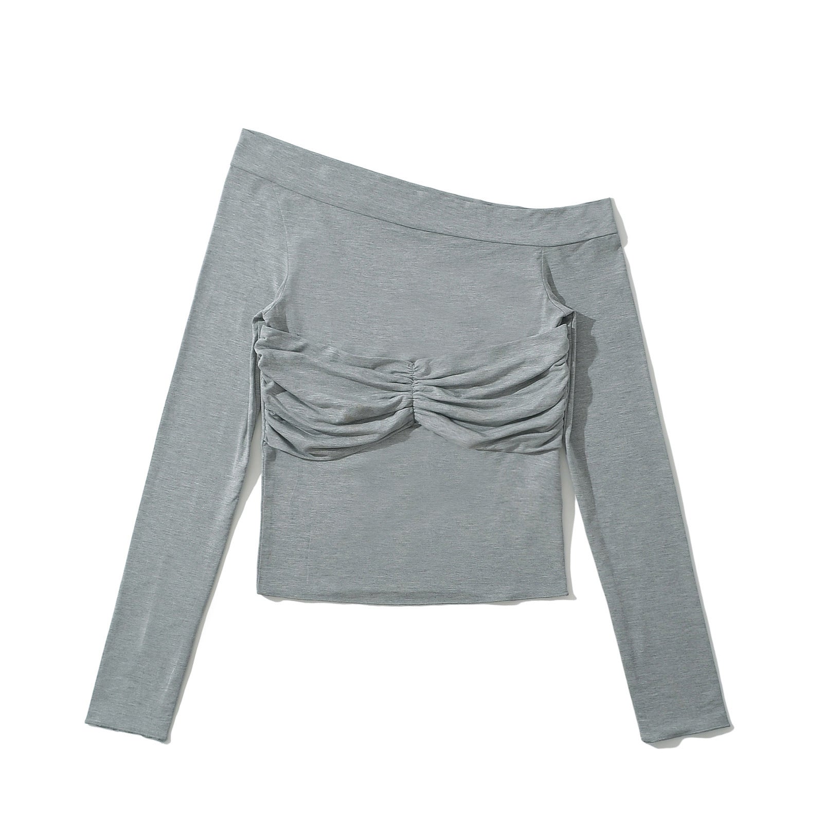 Collar long sleeved slim fit T-shirt