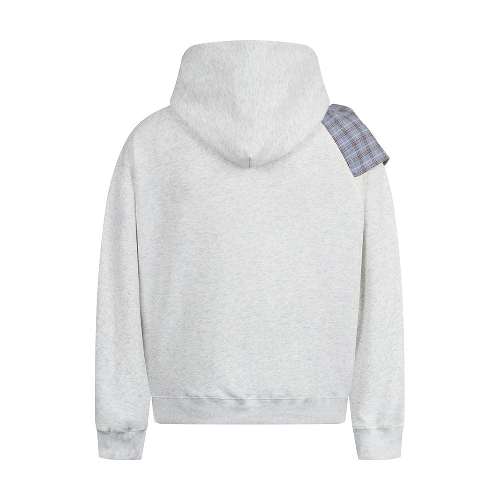 Checkered bow tie hooded sweatshirt
