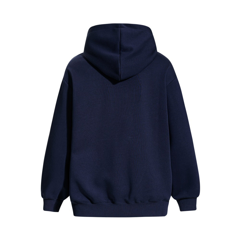 Colorful checkered patchwork embroidered letter hooded sweatshirt