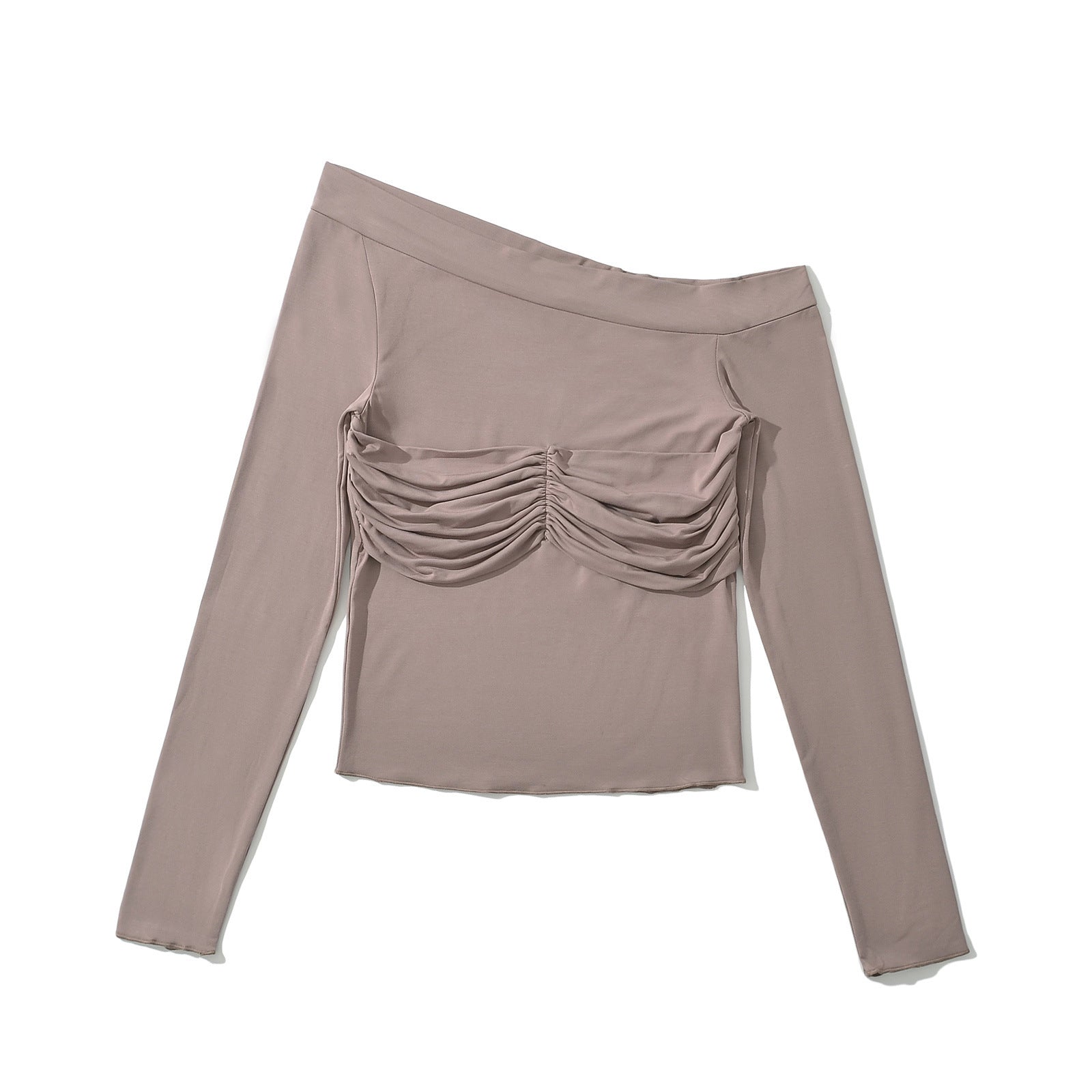 Collar long sleeved slim fit T-shirt